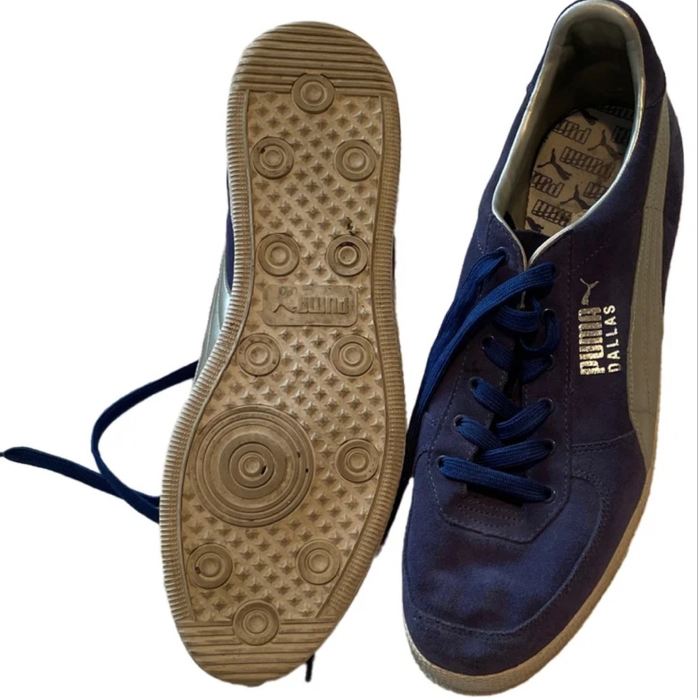 Vintage Puma Classic Blue Suede Sneakers Mens US 13